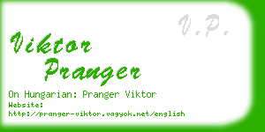 viktor pranger business card